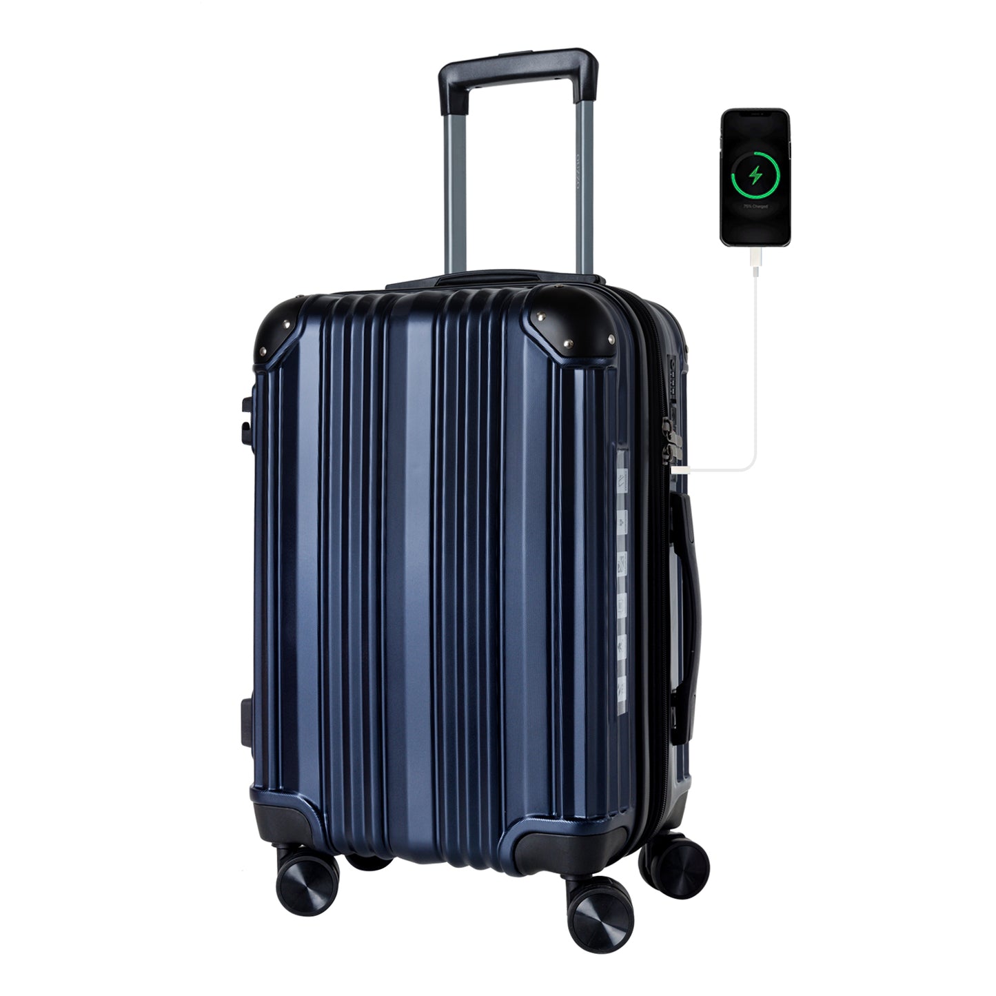 24-inch Hardshell Carry-On Luggage with TSA-Approved Locks