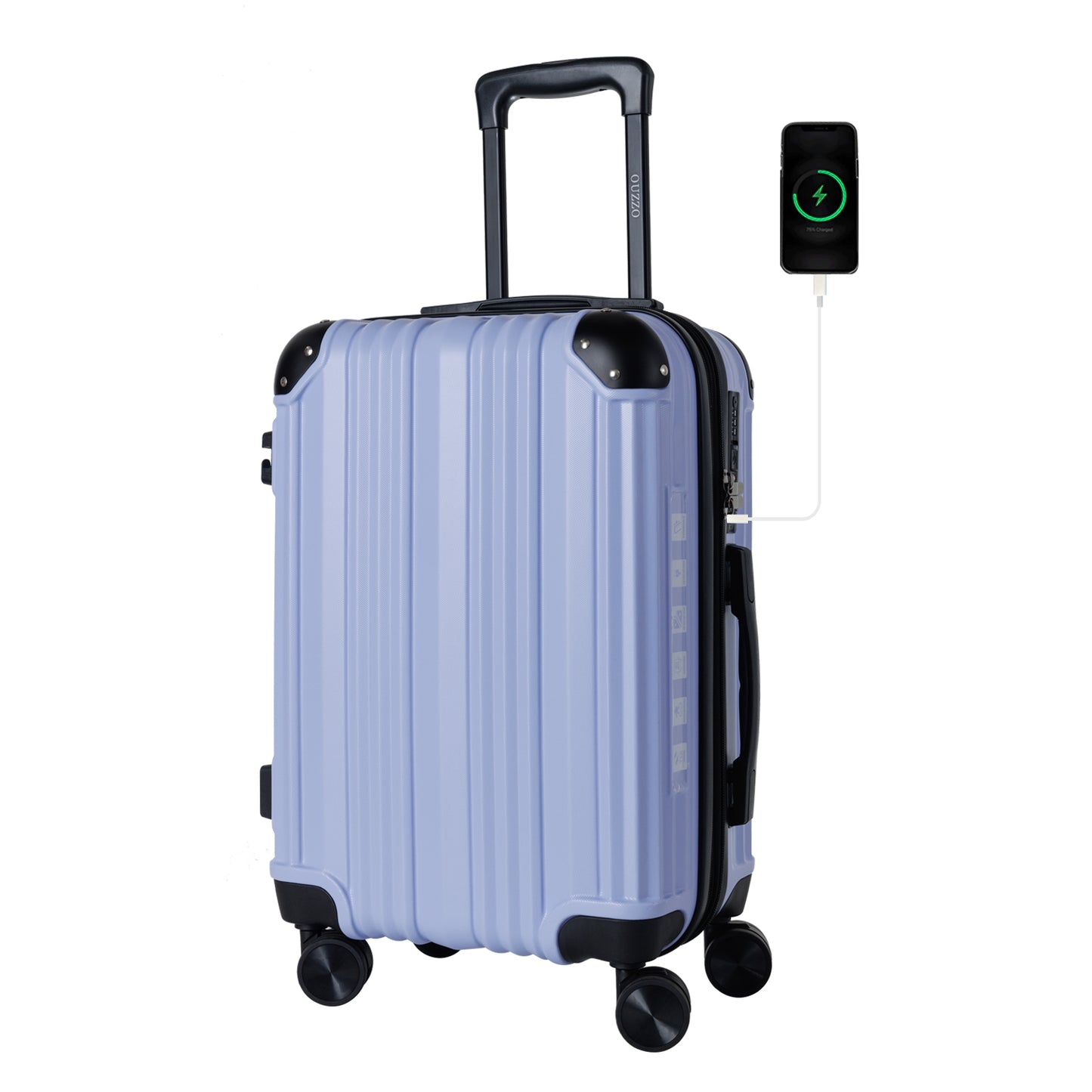 24-inch Hardshell Carry-On Luggage with TSA-Approved Locks