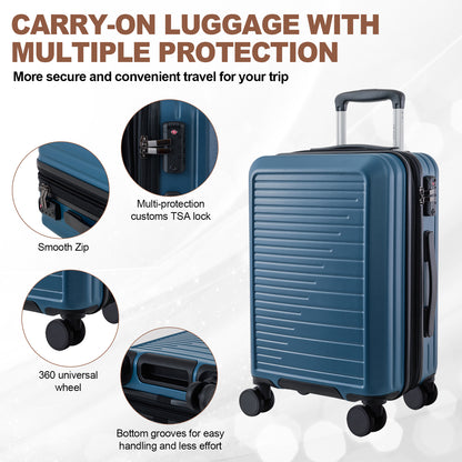 20-Inch  TSA Approved Hardshell Carry On Luggage with 360° Silent Spinner Wheels