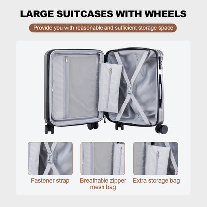 20-Inch  TSA Approved Hardshell Carry On Luggage with 360° Silent Spinner Wheels