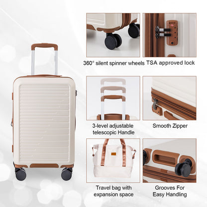 20-Inch  TSA Approved Hardshell Carry On Luggage with 360° Silent Spinner Wheels