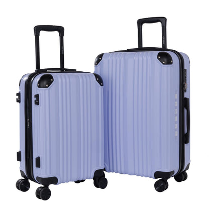 20/24 Inch Hardshell Carry-On Luggage Set with 360° Silent Spinner Wheels - 2 Piece