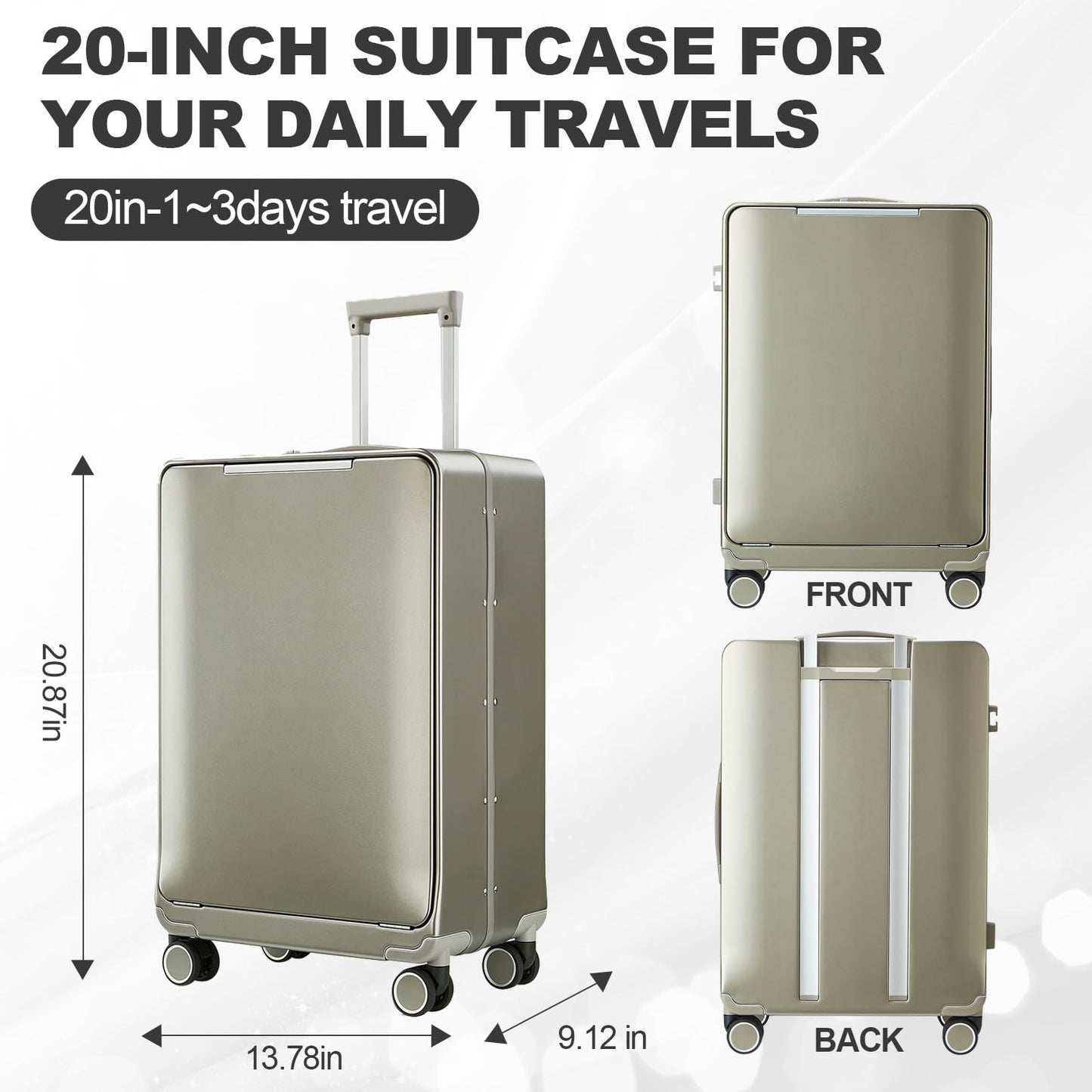 20-inch TSA Approved Hardshell Carry-On Luggage