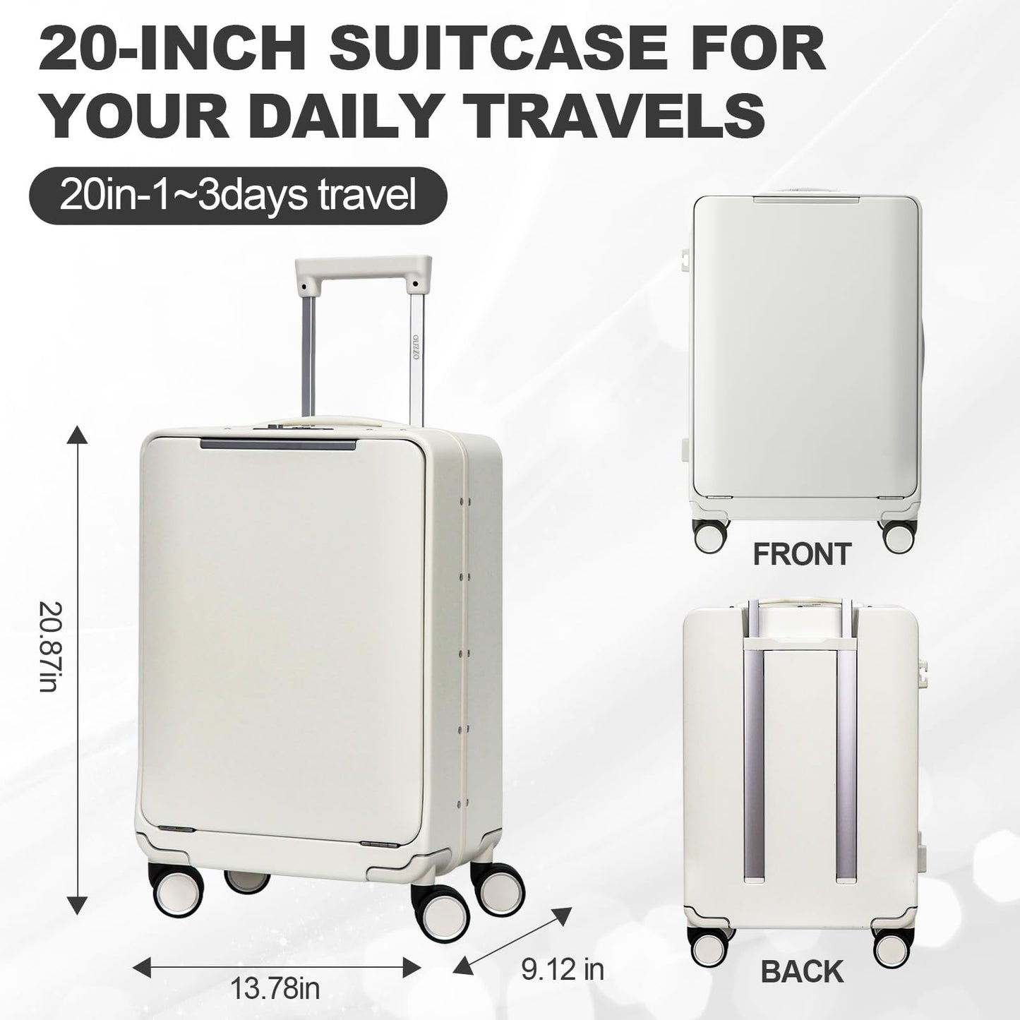 20-inch TSA Approved Hardshell Carry-On Luggage