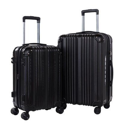 20/24 Inch Hardshell Carry-On Luggage Set with 360° Silent Spinner Wheels - 2 Piece