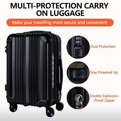 Hardshell Carry-On Luggage with TSA Lock