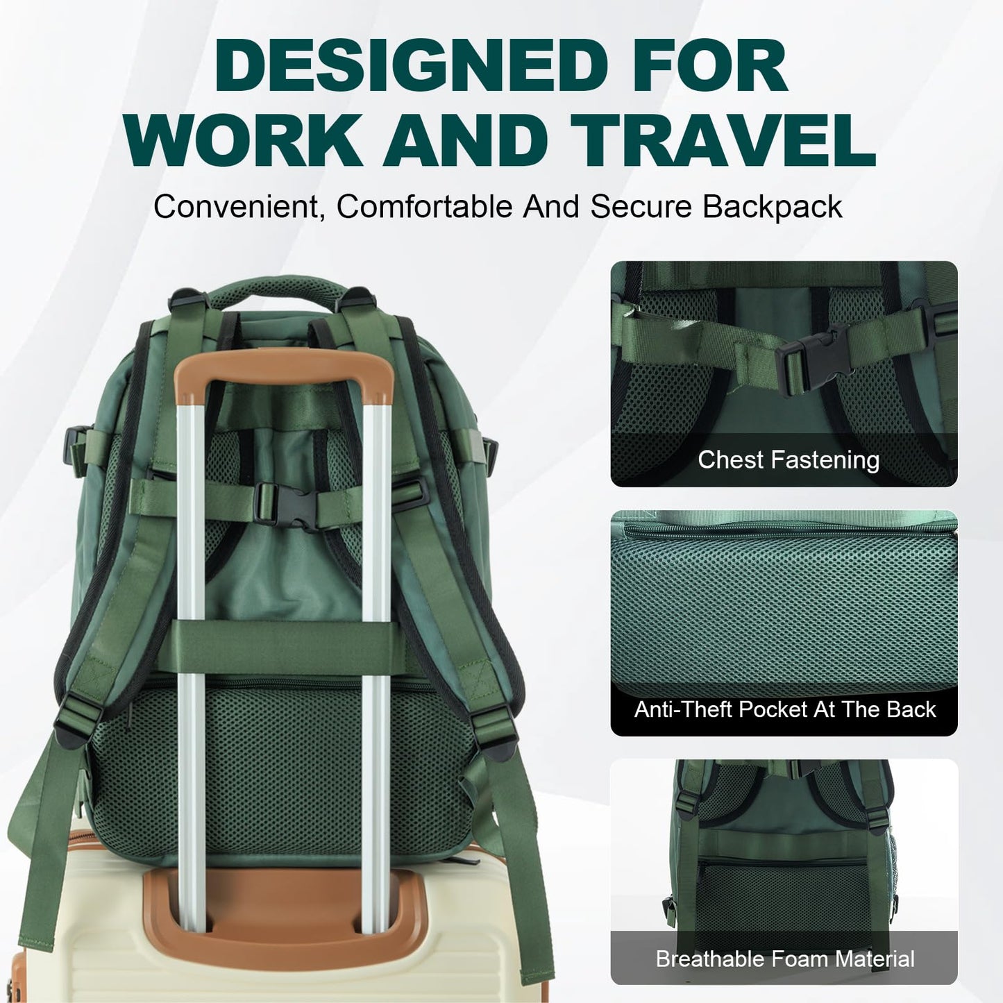 SenyanGmee Multi-functional Travel Backpack - Green