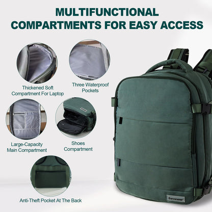 SenyanGmee Multi-functional Travel Backpack - Green