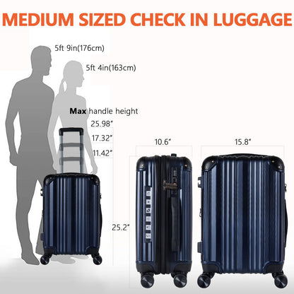 24-inch Hardshell Carry-On Luggage with TSA-Approved Locks